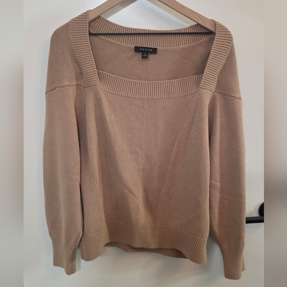 Ann Taylor Women's BOATNECK Tan Sweater